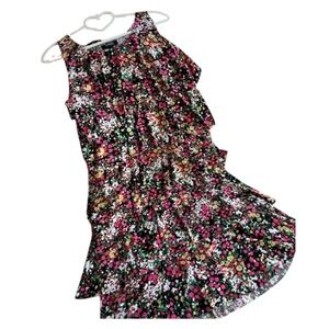 250. Tiered Floral Party Dress by Elementz PL